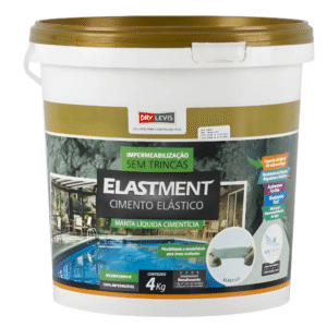 Cimento Elástico Elastment 4kg Drylevis Impermeabilizante Cinza