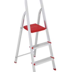 Escada De Alumínio Dobrável Compacta 3 Degraus Botafogo Leve e Resistente