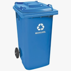 Lixeira Container Contentor Arqplast 240 Litros Coleta Seletiva Com Rodas