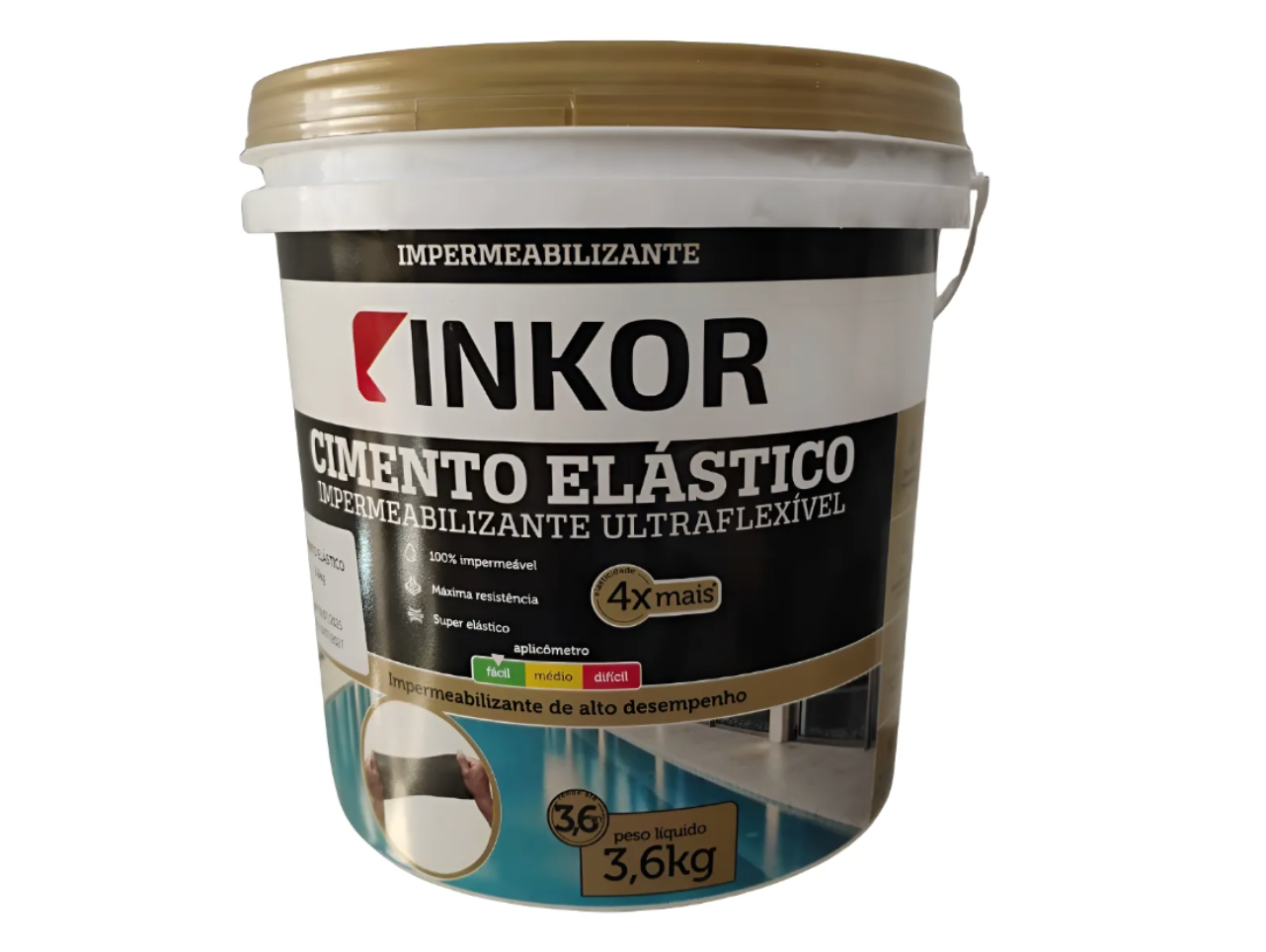 Cimento Elástico Impermeabilizante Inkor 3,6kg Elastiment